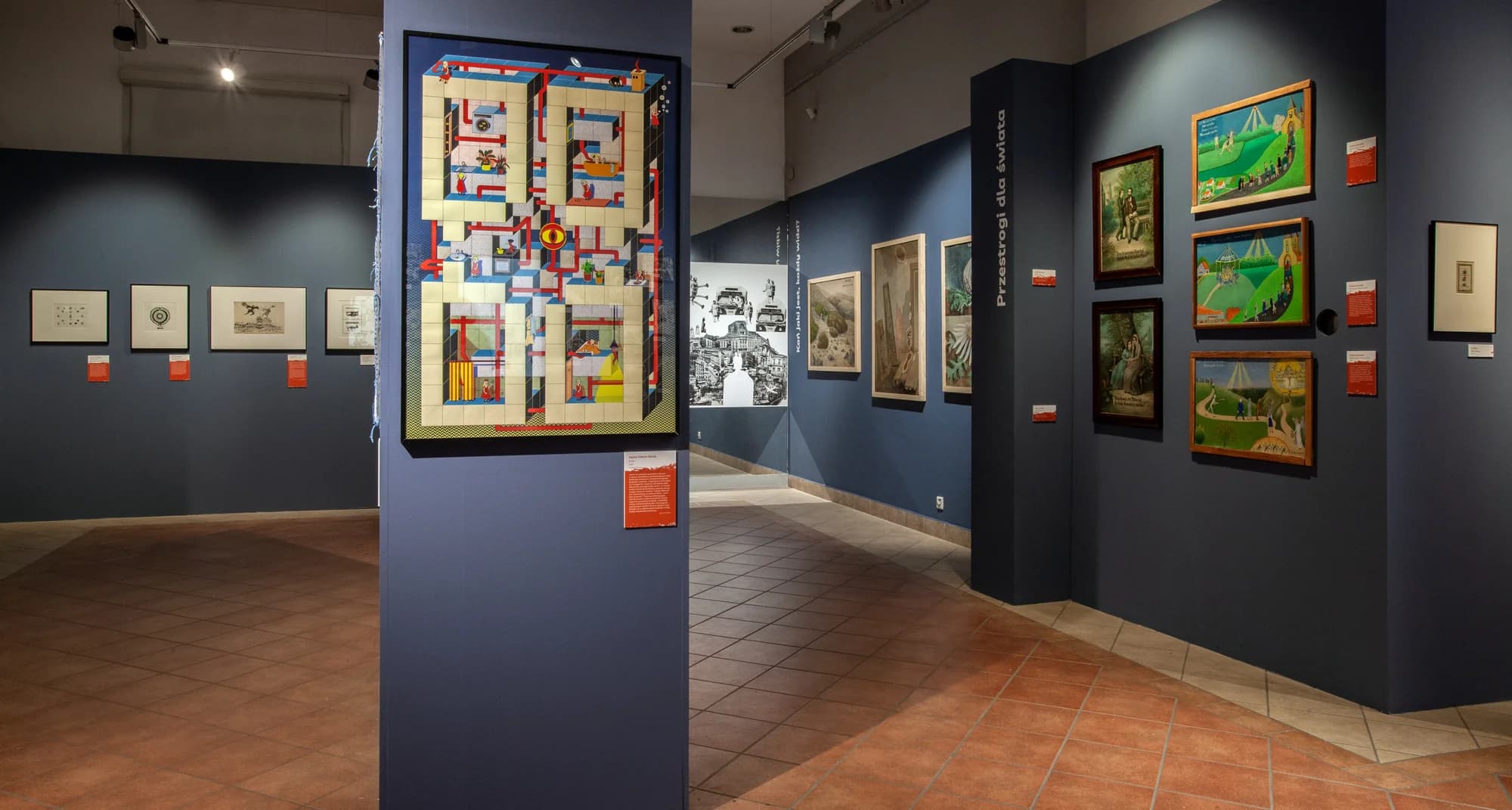 Installation view of “Obrazy do opowiadania” at Muzeum Etnograficzne, Wrocław.