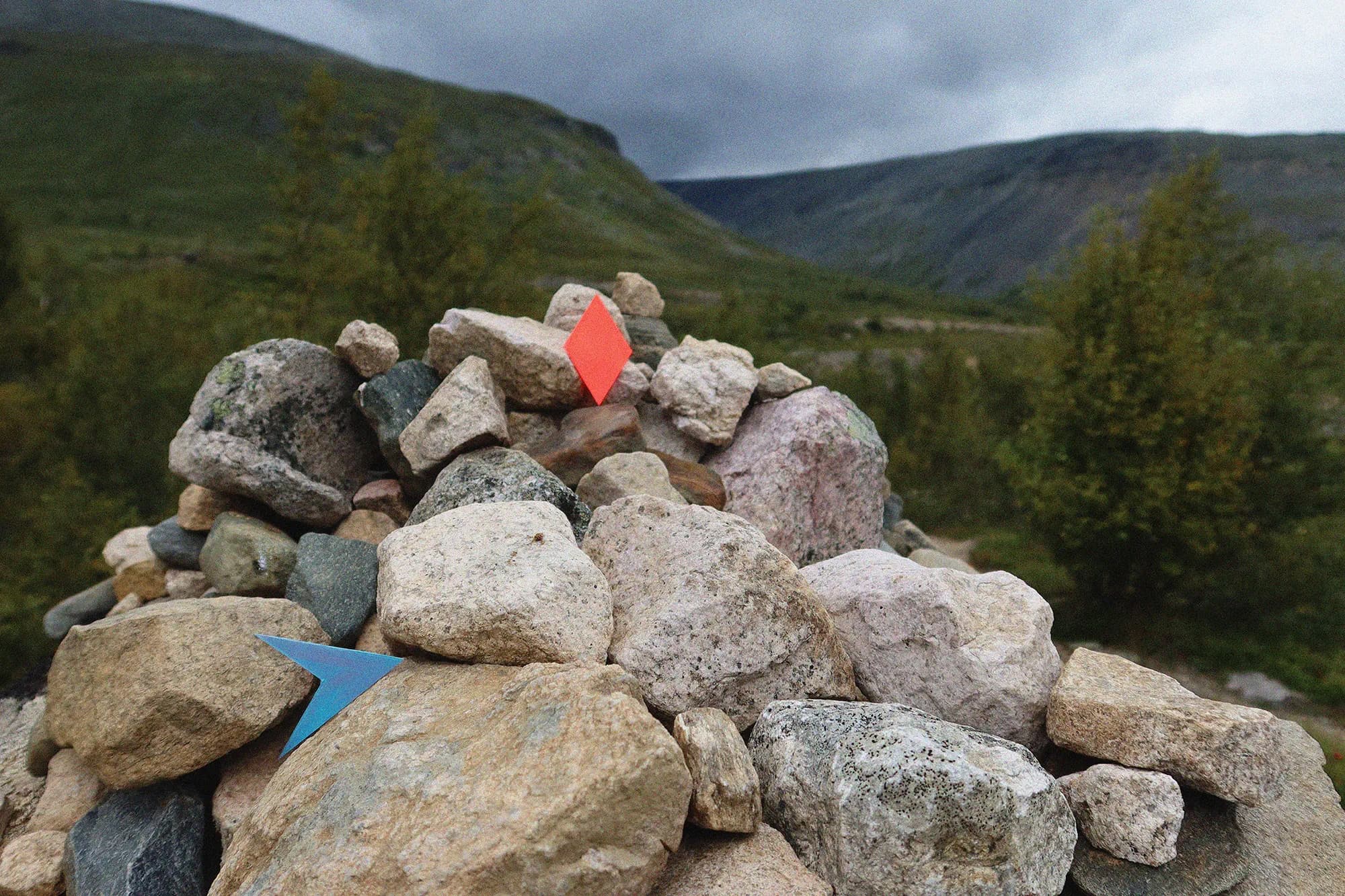 Photographic documentation of the Ore project in the landscape near Kiruna.
