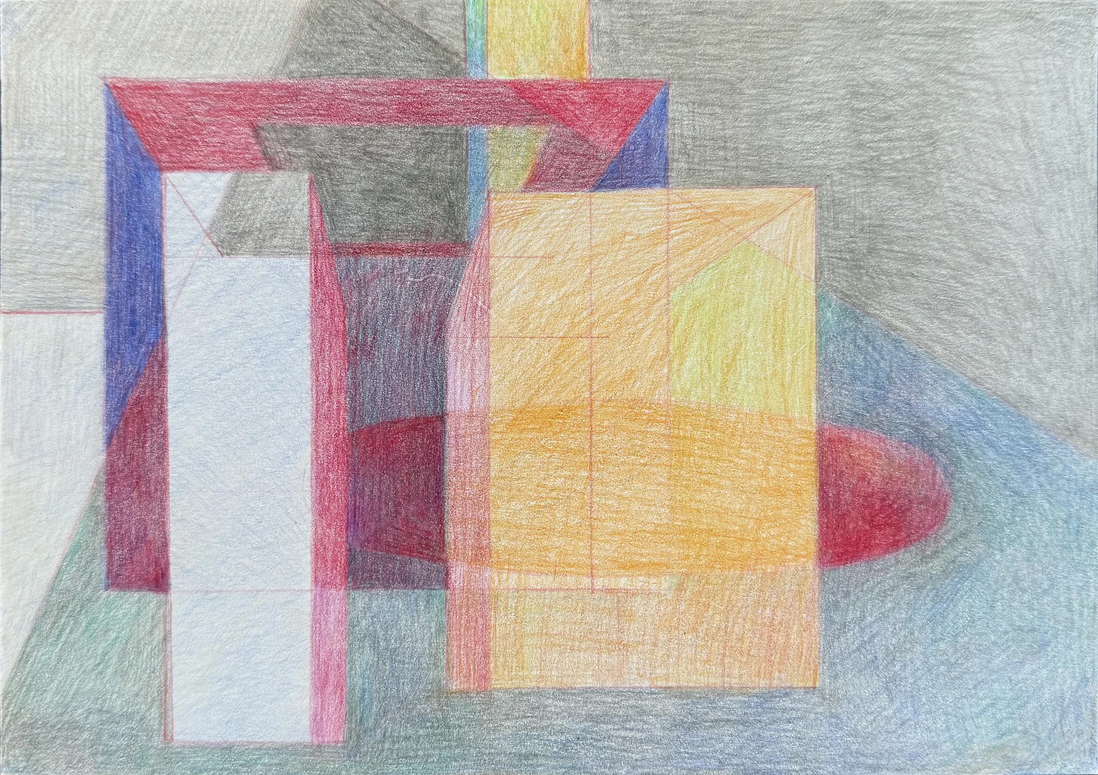 Colored pencil sketch on paper.